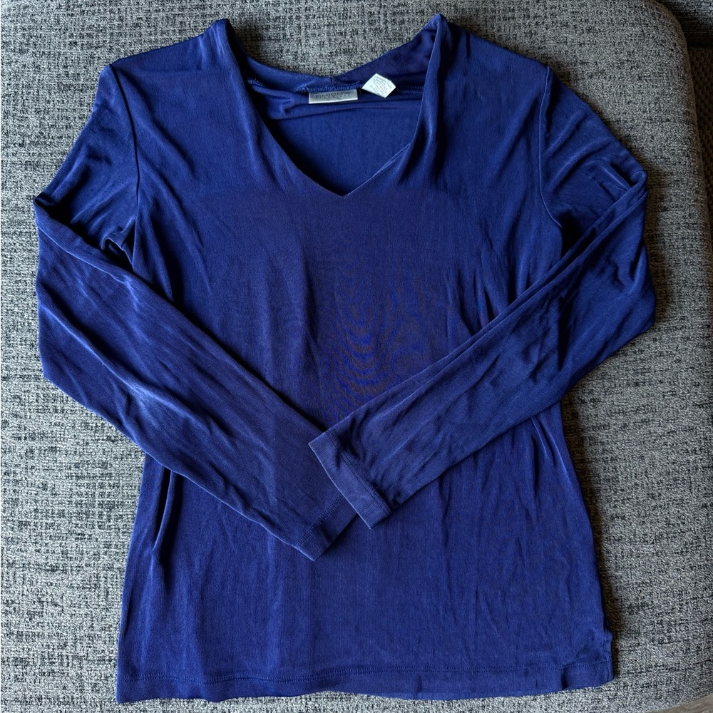 Chico's Deep Blue Long Sleeve Top